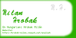 milan hrobak business card